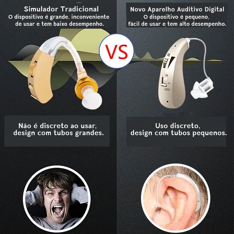 Controle de audição via app
